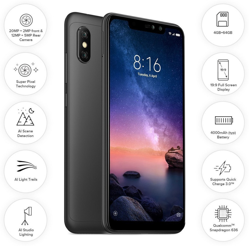 Mi Redmi Note 6 Pro ( 64 GB Storage, 4 GB RAM ) Online at Mi Redmi Note 6 Pro ( 64 GB Storage, 4 GB RAM ) Online at