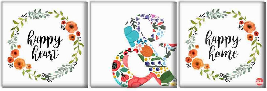 Nutcase Happy Heart Happy Home White Digital Reprint 9 inch x 9