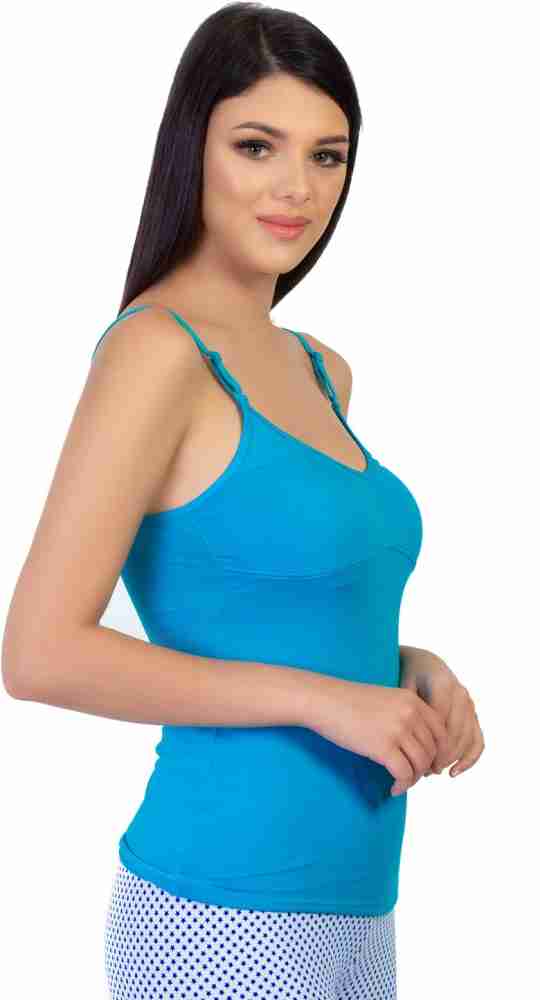 Buy Envie Women's Basic Solid Cotton Camisole Girls Scoop Neck Slip with  Adjustable and Detachable Soft Strap/Ladies Stylish Casual Cami Tank Top.  Online In India At Discounted Prices