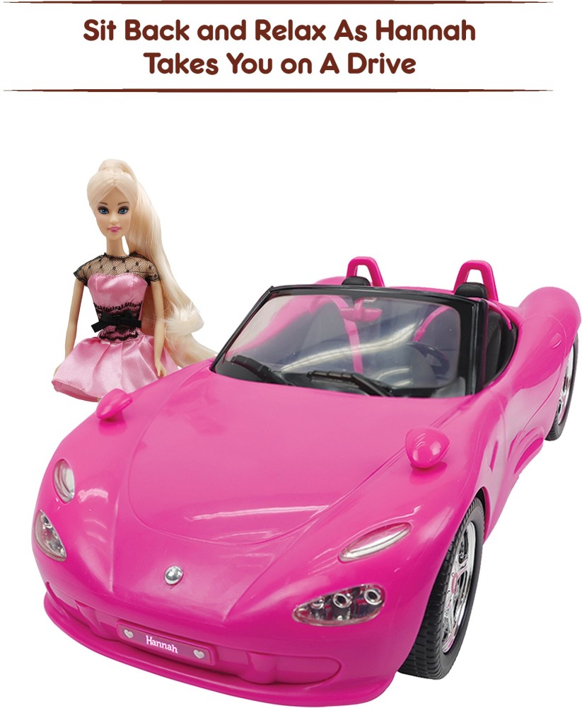 Barbie doll best sale pink car