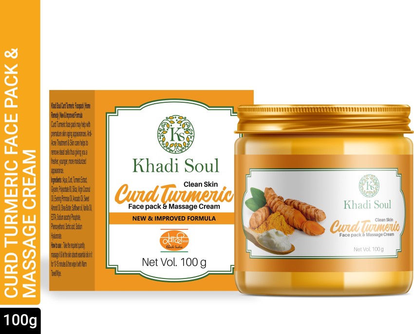 Khadi Soul Curd Turmeric Face massage Face Pack 2 IN 1 Anti