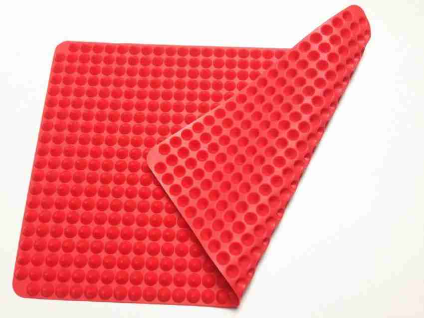 Red Silicone Pyramid Mat for Hand or Foot Play/Development — Magic Moments