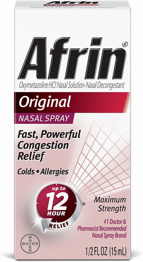 Afrin Fast Powerful Congestion Relief 0.5oz 15mL Manual Nasal