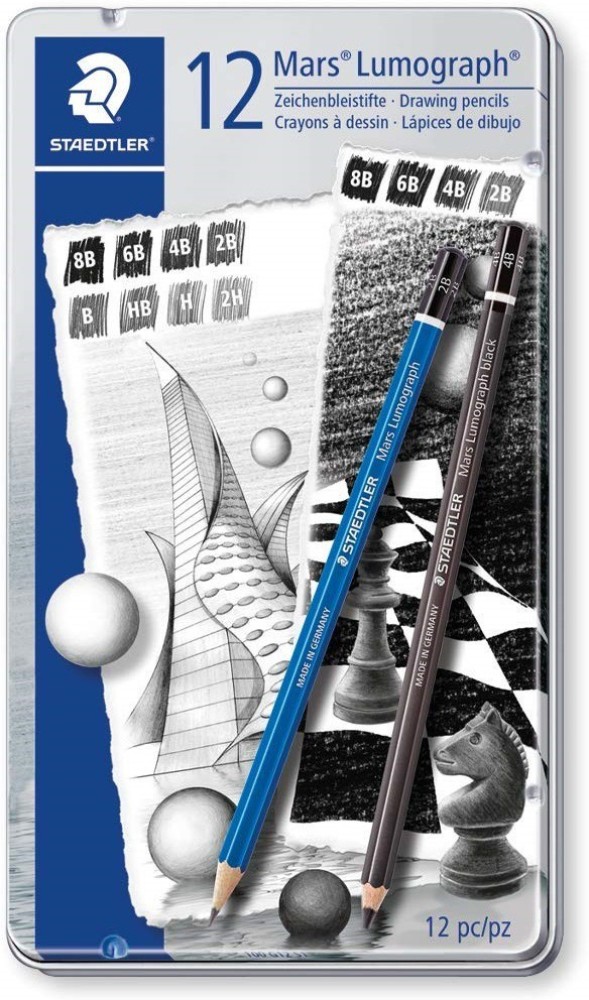 Staedtler Lumograph Black Artist 8B Pencil Set - Pack of 12