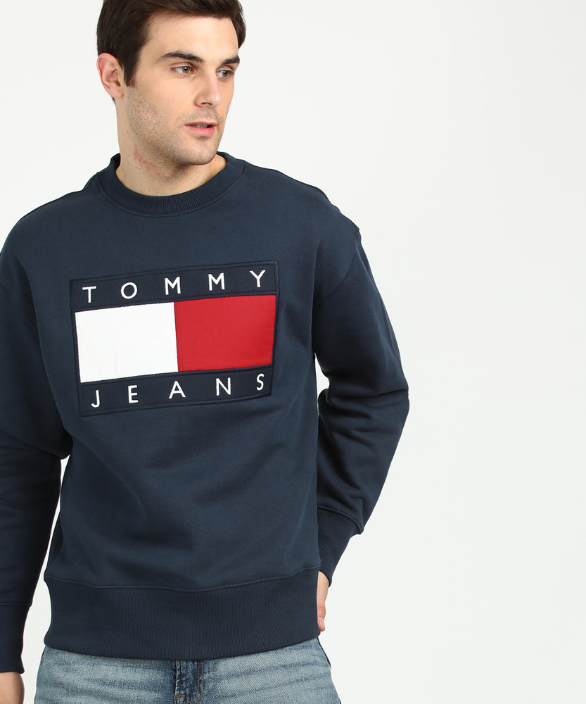 TOMMY HILFIGER Full Sleeve Applique Men Sweatshirt - Buy TOMMY HILFIGER  Full Sleeve Applique Men Sweatshirt Online at Best Prices in India |  Flipkart.com