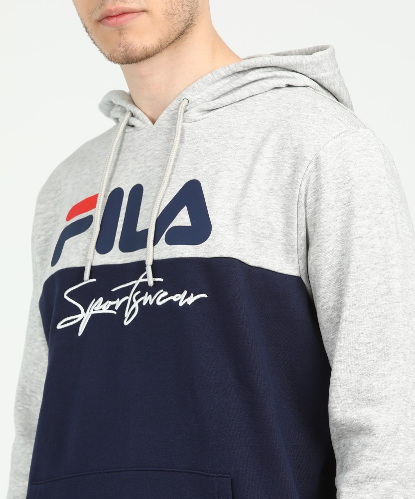 Fila logo white best sale hoodie