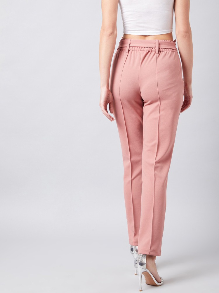 Buy INSENSE Dusty Pink Solid Relaxed Fit Cotton Stretch Womens Maternity  Wear Pants  Shoppers Stop