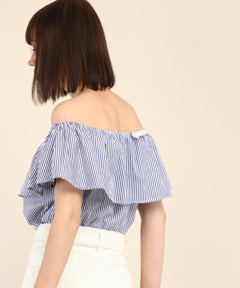 Forever 21 striped 2025 off the shoulder top