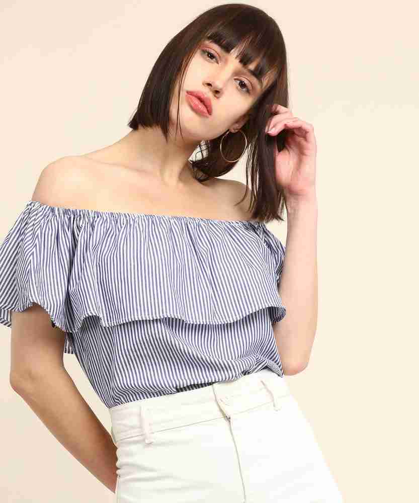Forever 21 striped off the shoulder top new arrivals