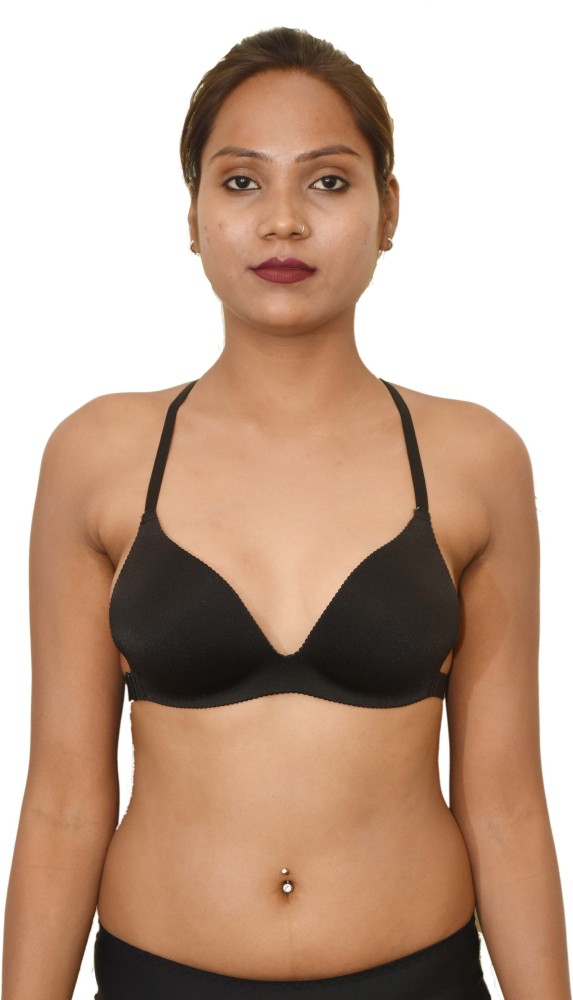 Buy Groversons Paris Beauty Soft Padded Wire Free Seamless T-Shirt Bra -  Black online