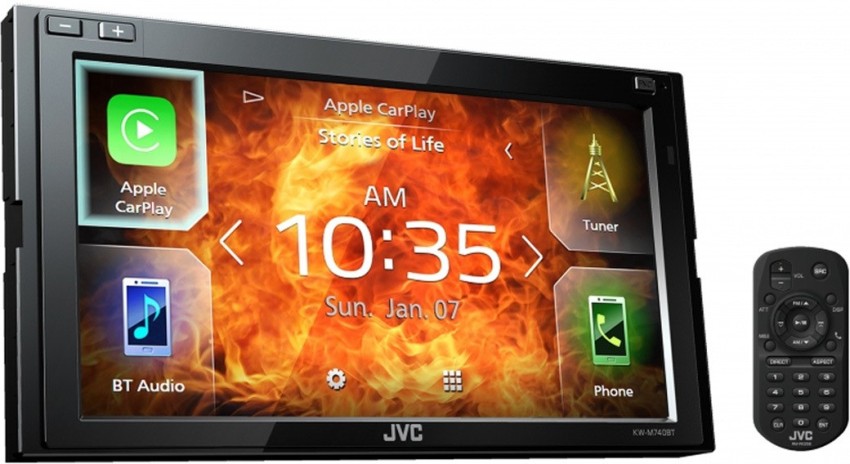 JVC KW-M740BT Apple Car Play, Android Auto 2-DIN AV Receiver (Black) Car  Stereo Price in India - Buy JVC KW-M740BT Apple Car Play, Android Auto 2-DIN  AV Receiver (Black) Car Stereo online