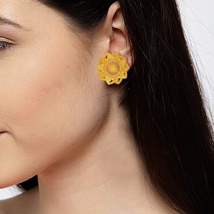 Senco Gold 22K Precious Earring Yellow Gold 22kt Stud Earring Price in India Buy Senco Gold 22K Precious Earring Yellow Gold 22kt Stud Earring online at Flipkart