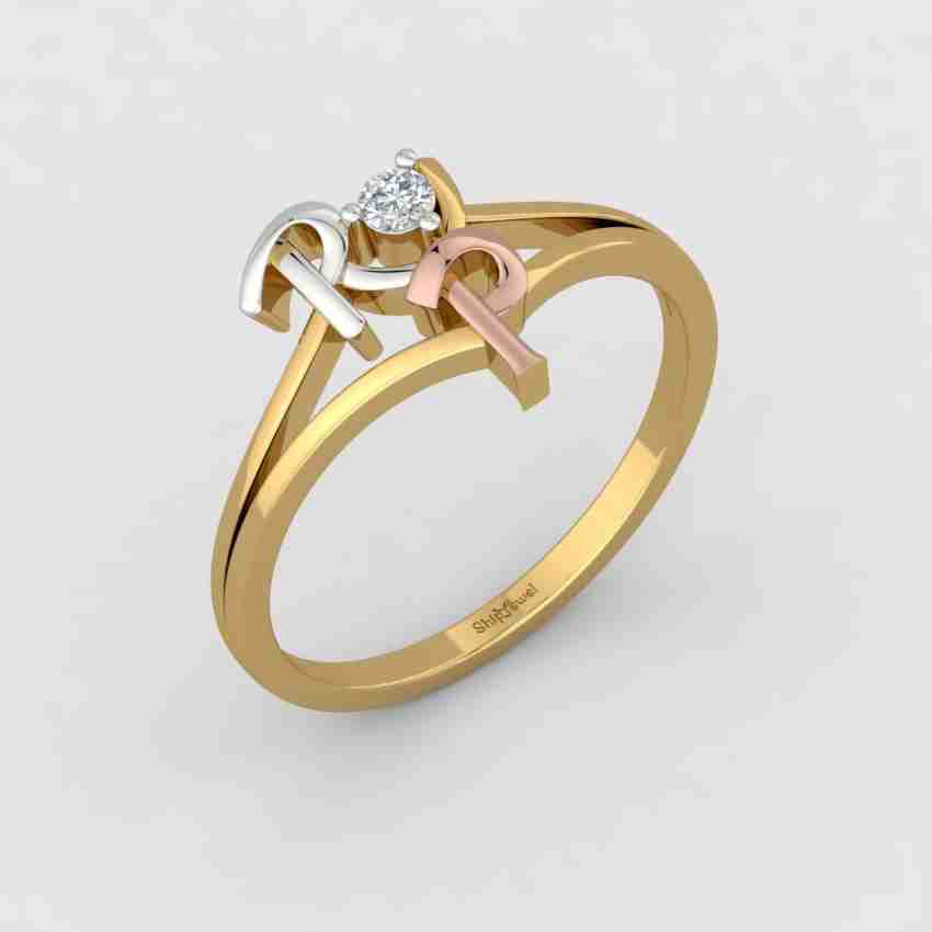 Gold ring deals design with letters