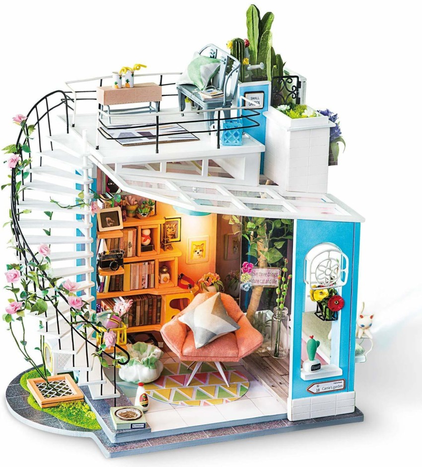 Robotime Rolife Miniature Dollhouse DIY Wooden House 3d Puzzle