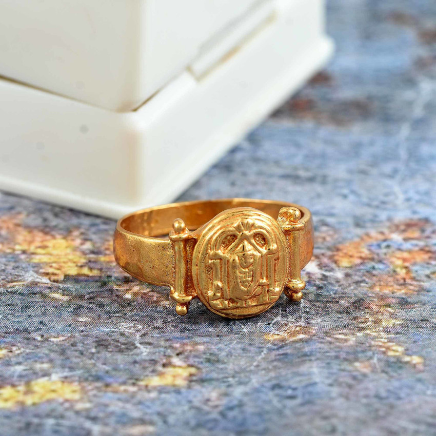 Morvi 24Kt Gold Layer Alloy Round shape Lord venkatesh Tirupati