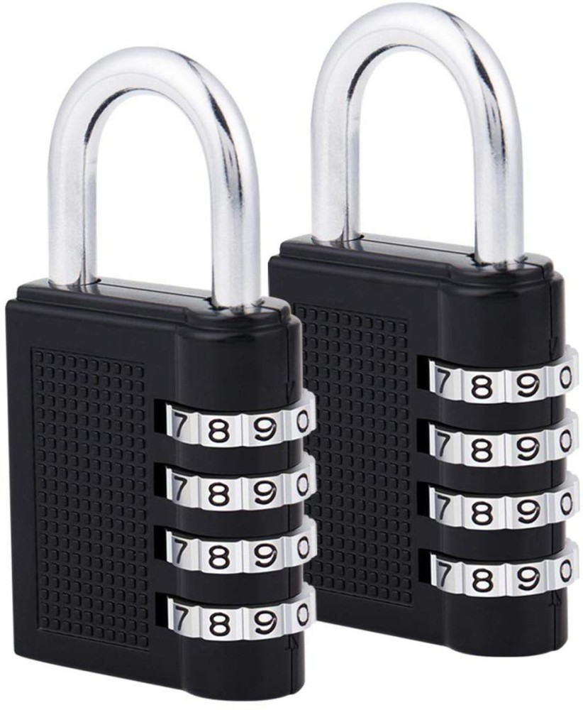 Techtest Combination Padlocks, Combination Locks for Safety, Weatherproof 4 Digit  Combination Lock Safety Safety Lock Black - Price in India