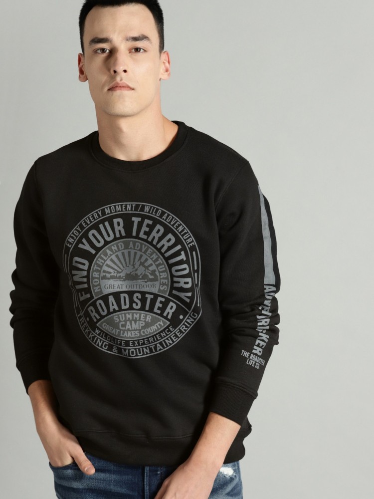 Roadster Full Sleeve Printed Men Sweatshirt - Buy Roadster Full