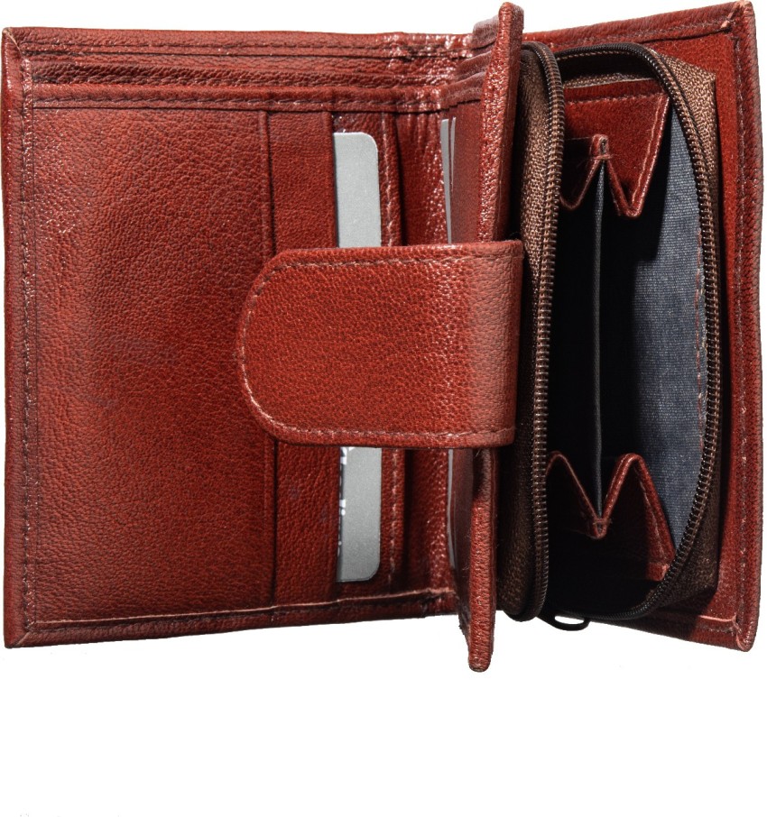 Buy Men Brown Textured Genuine Leather Wallet Online - 705888