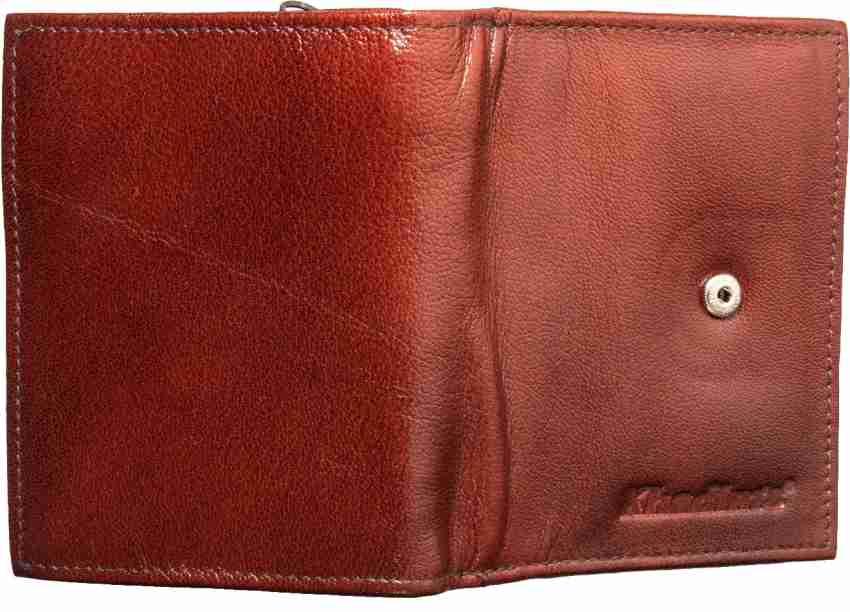 Khadim Men Maroon Leather Wallet