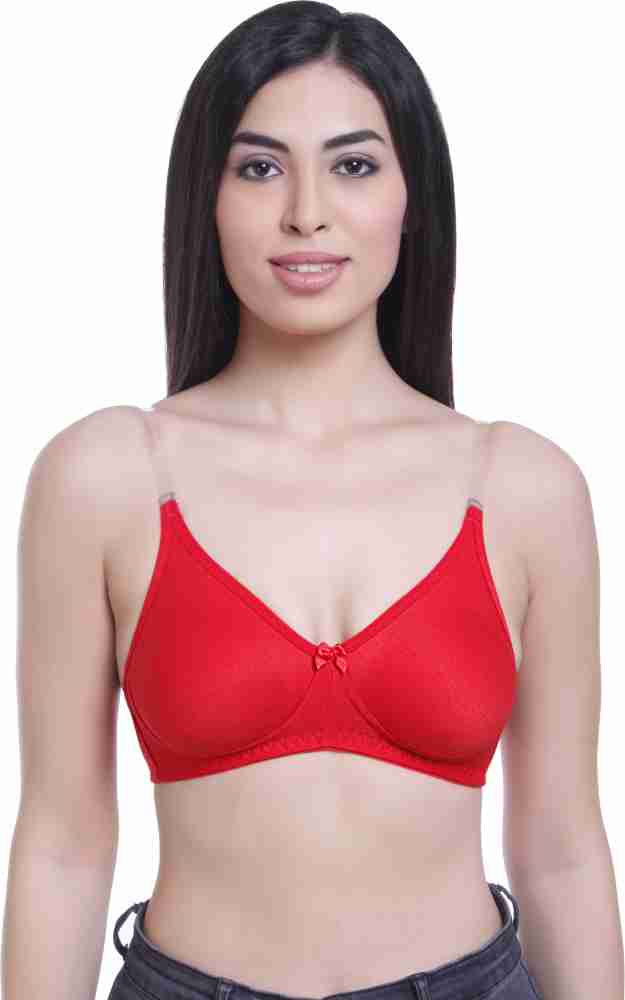 Buy Alishan Women's net Stylish to wear Floral Printed Minimizer Bra Size  -36 (RED: B. Pink) Pack of 2. at