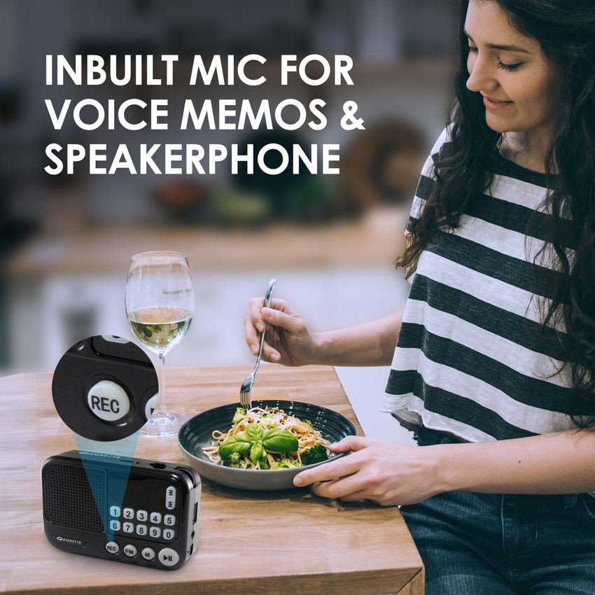 Amkette pocket fm sales portable multimedia speaker