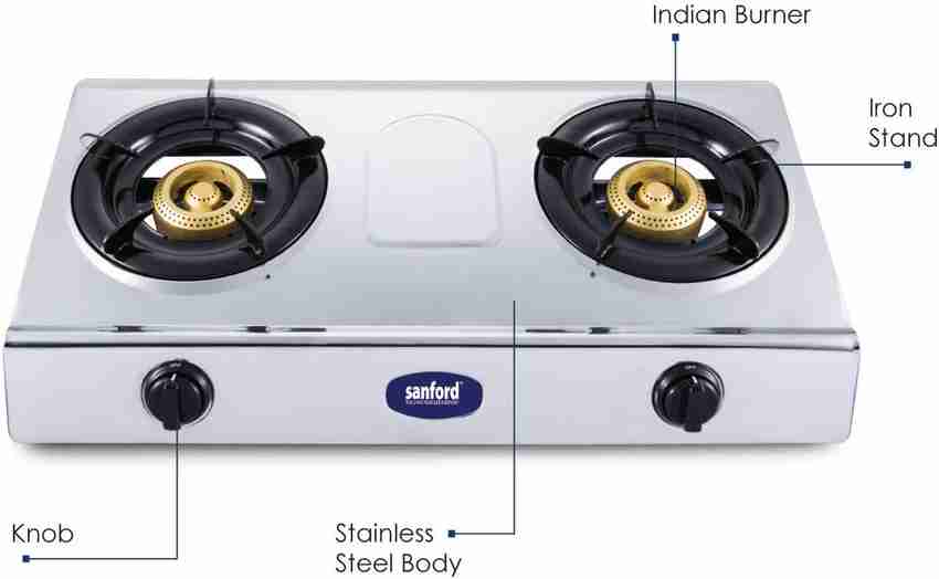 Sanford Stainless Steel Manual Gas Stove Price in India Buy Sanford Stainless Steel Manual Gas Stove online at Flipkart