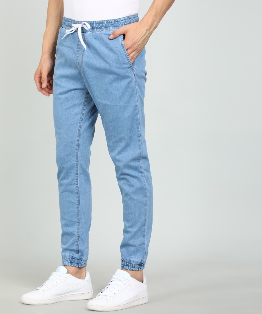 PEOPLE Jogger Fit Men Light Blue Jeans Buy PEOPLE Jogger Fit Men