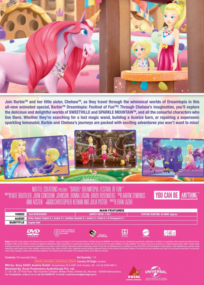 Barbie Dreamtopia Festival of Fun Region 2 Price in India Buy