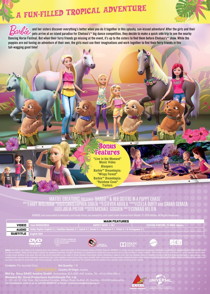 Barbie and her sisters in a puppy chase full movie english hot sale