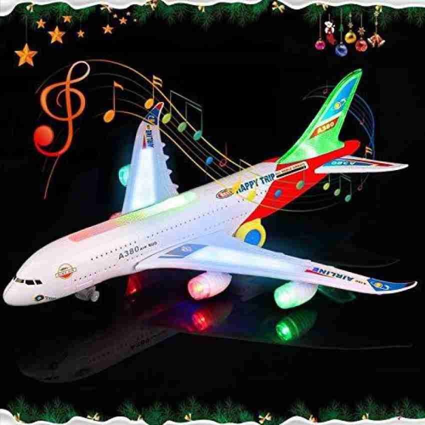 Toy airplane with clearance lights