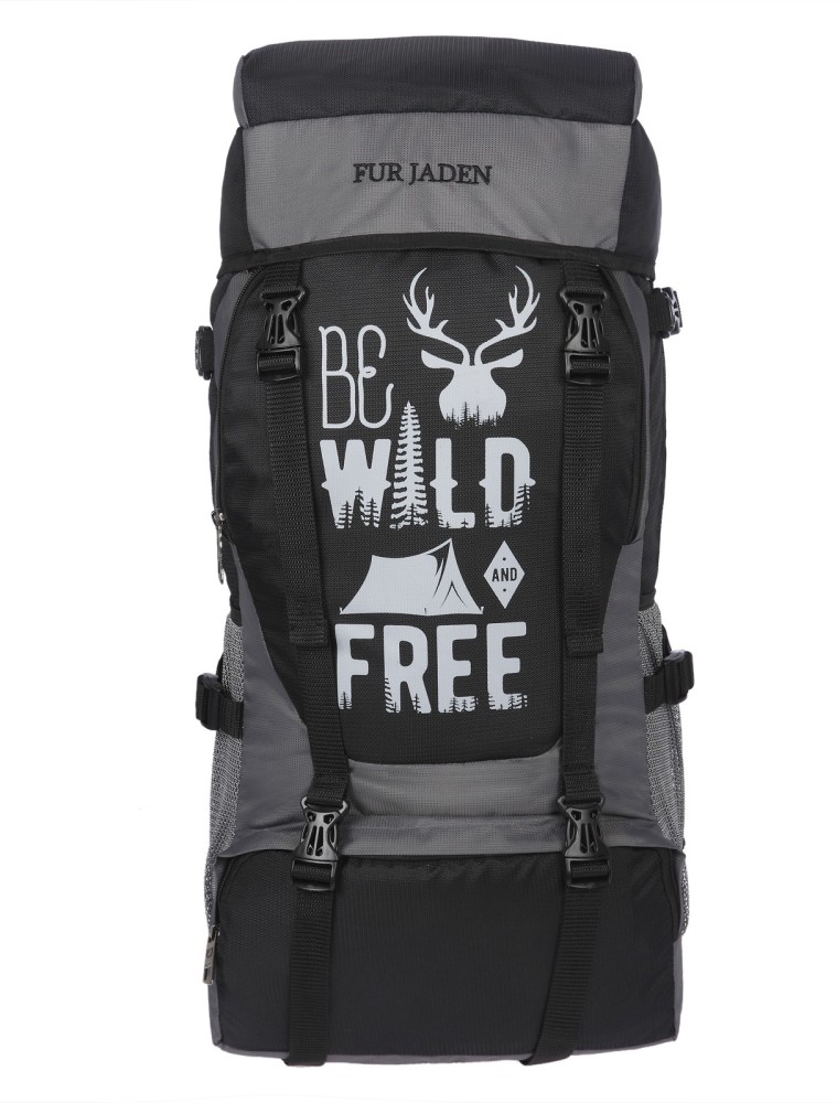 FUR JADEN Hiking Trekking Rucksack Rucksack 55 L Black Price in India Flipkart