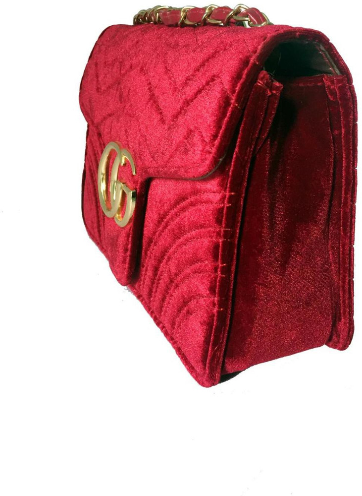 Gucci velvet top sling bag