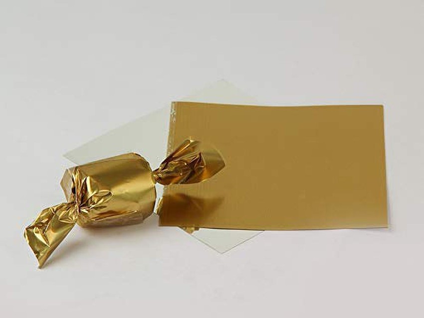 Chocolate Wrapper - Plain Powder Gold