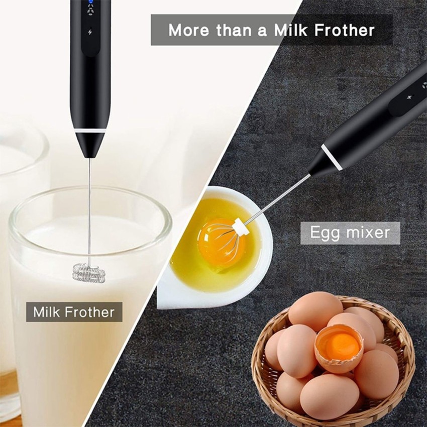 InstaCuppa Travel Milk Frother Hand held Electric Coffee Beater with  Rechargeable Battery USB Charging Cable, Travel