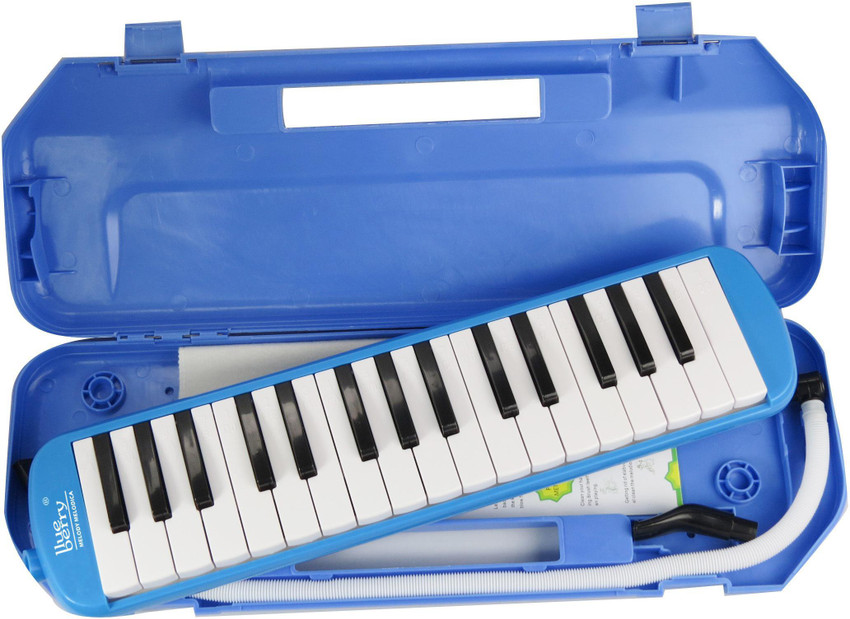 BLUEBERRY Melodica 32 Keys Piano Instrument Soprano Air Piano with Mouthpiece with Hard ABS Case for Music Lovers