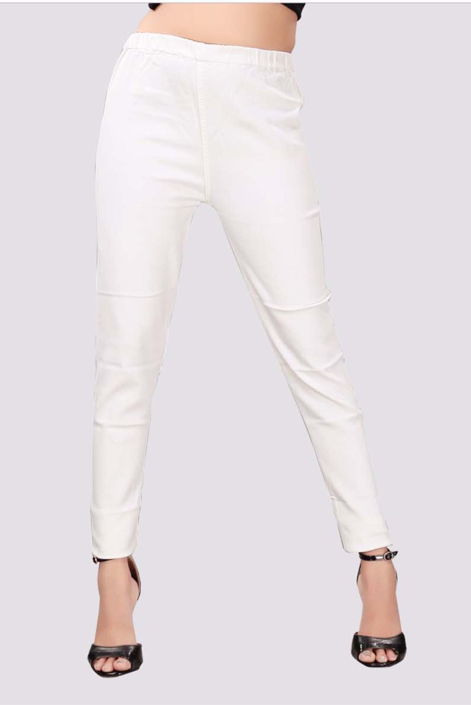 White sales jeggings flipkart