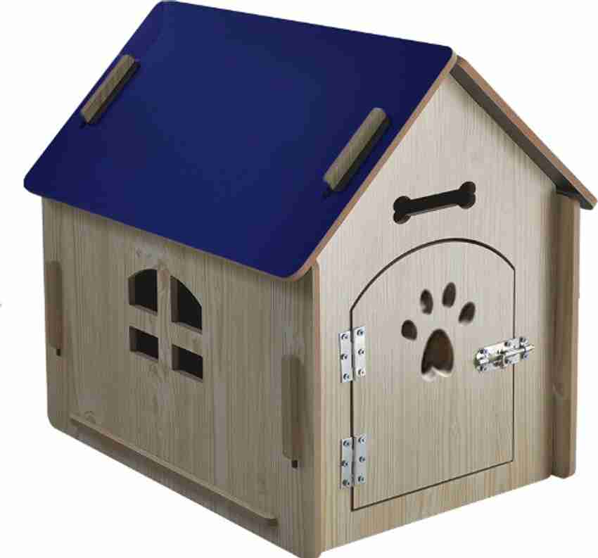24x7eMall Dog House Pet Wood Dog Kennel with Gate Indoor and