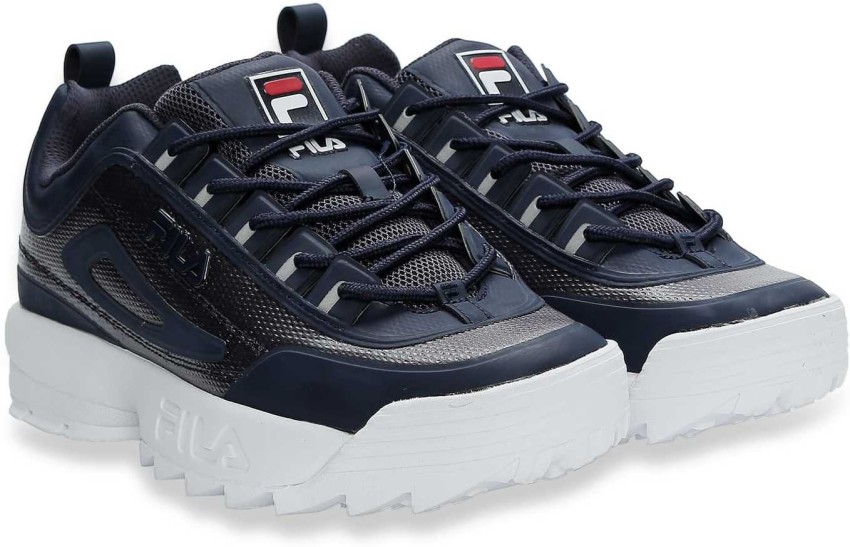 Fila disruptor 2 hot sale blue and red