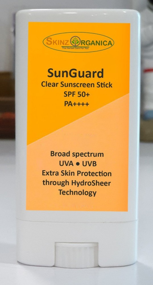 skinzorganica Sunguard Clear Sunscreen Stick SPF 50, PA++++ - SPF 50 PA++++  - Price in India, Buy skinzorganica Sunguard Clear Sunscreen Stick SPF 50,  PA++++ - SPF 50 PA++++ Online In India, Reviews, Ratings & Features