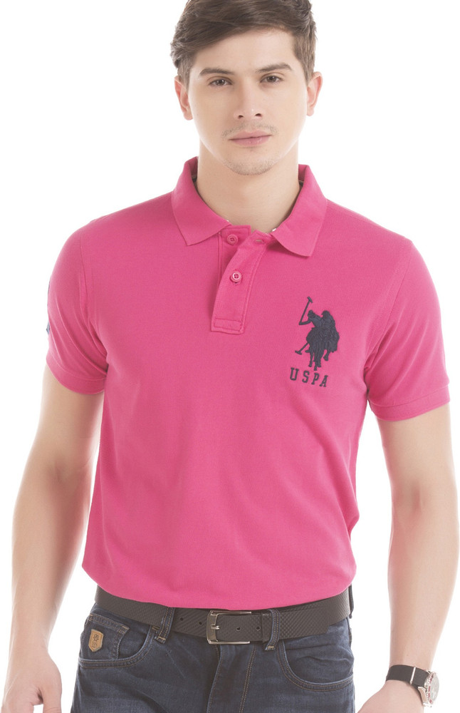 us polo t shirt pink colour