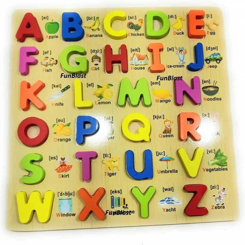 EDUFLUENT Wooden Alphabet and Number s Toys for Children Digital