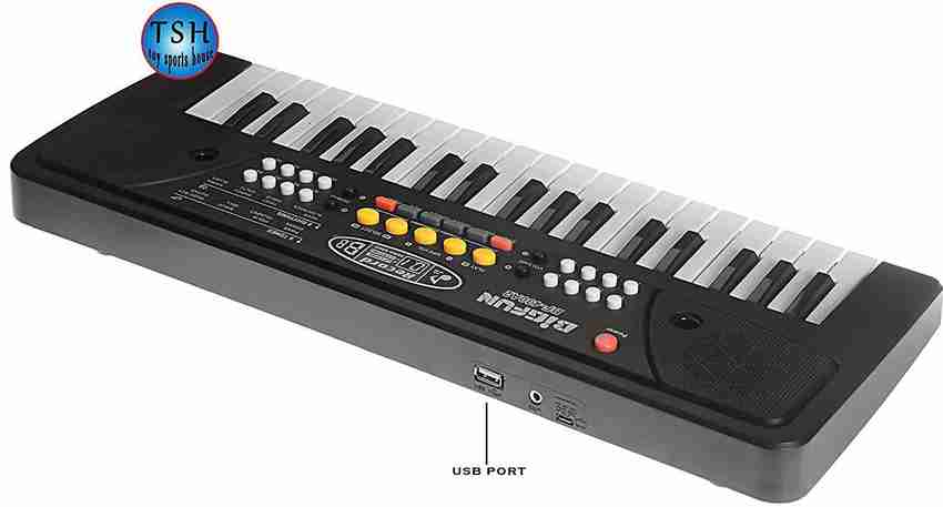 Piano keyboard with shop usb port