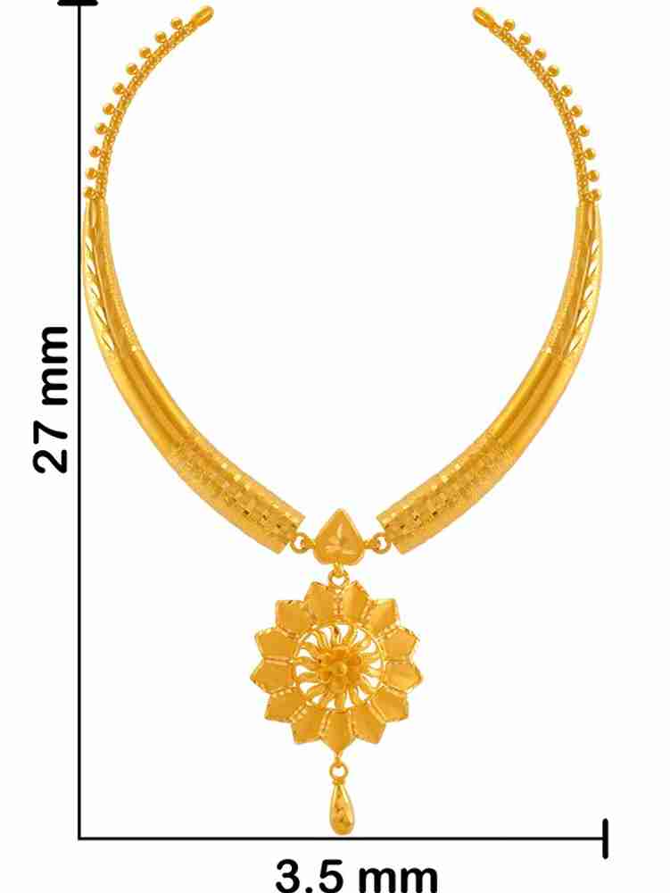 PC Chandra Jewellers GLN 683 Choker Yellow Gold Precious Necklace Price in India Buy PC Chandra Jewellers GLN 683 Choker Yellow Gold Precious Necklace online at Flipkart