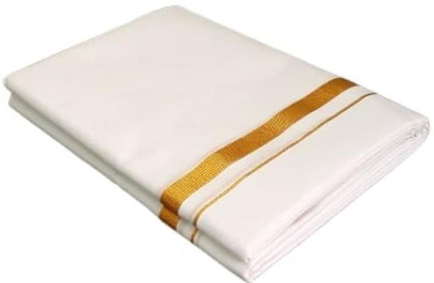 Point Garments Mixed Cotton white Dhoti with Golden Border Zari Border Size 3.6 Meters Solid Men Dhoti Buy Point Garments Mixed Cotton white Dhoti with Golden Border Zari Border Size 3.6 Meters Solid