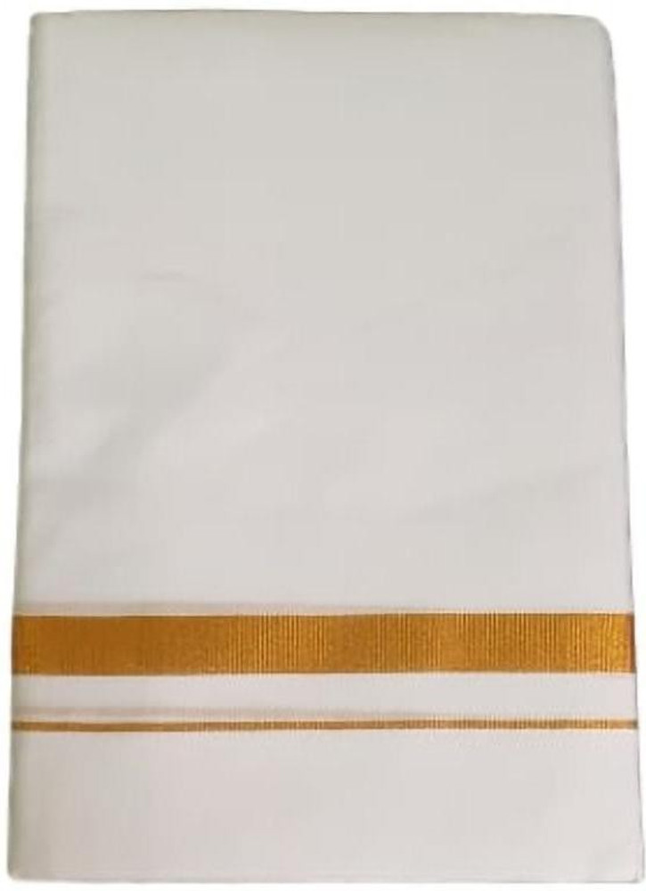White dhoti clearance with golden border