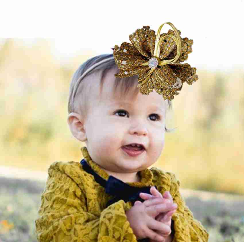 Golden hair band best sale for baby girl