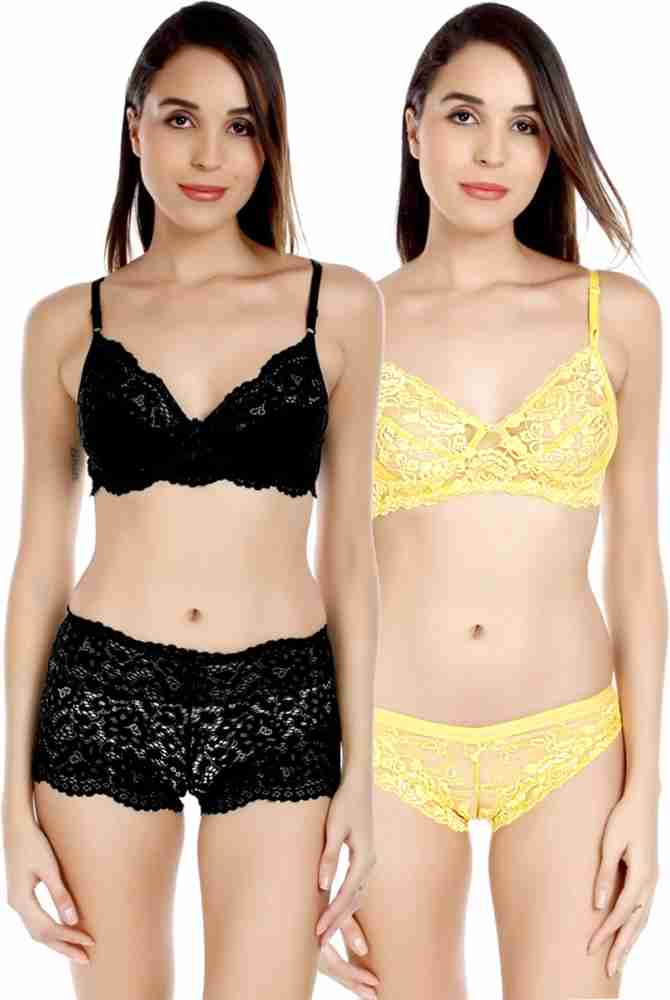 Buy Yellow Lingerie Sets for Women by Fashion Comfortz Online