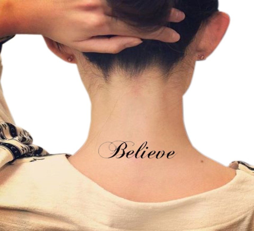 Little Tattoos — “Believe in yourself” temporary tattoo, get it