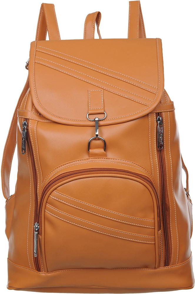 FD FASHION Artificial Leather picnic bag for girls 20 L Backpack Khaki Price in India Flipkart