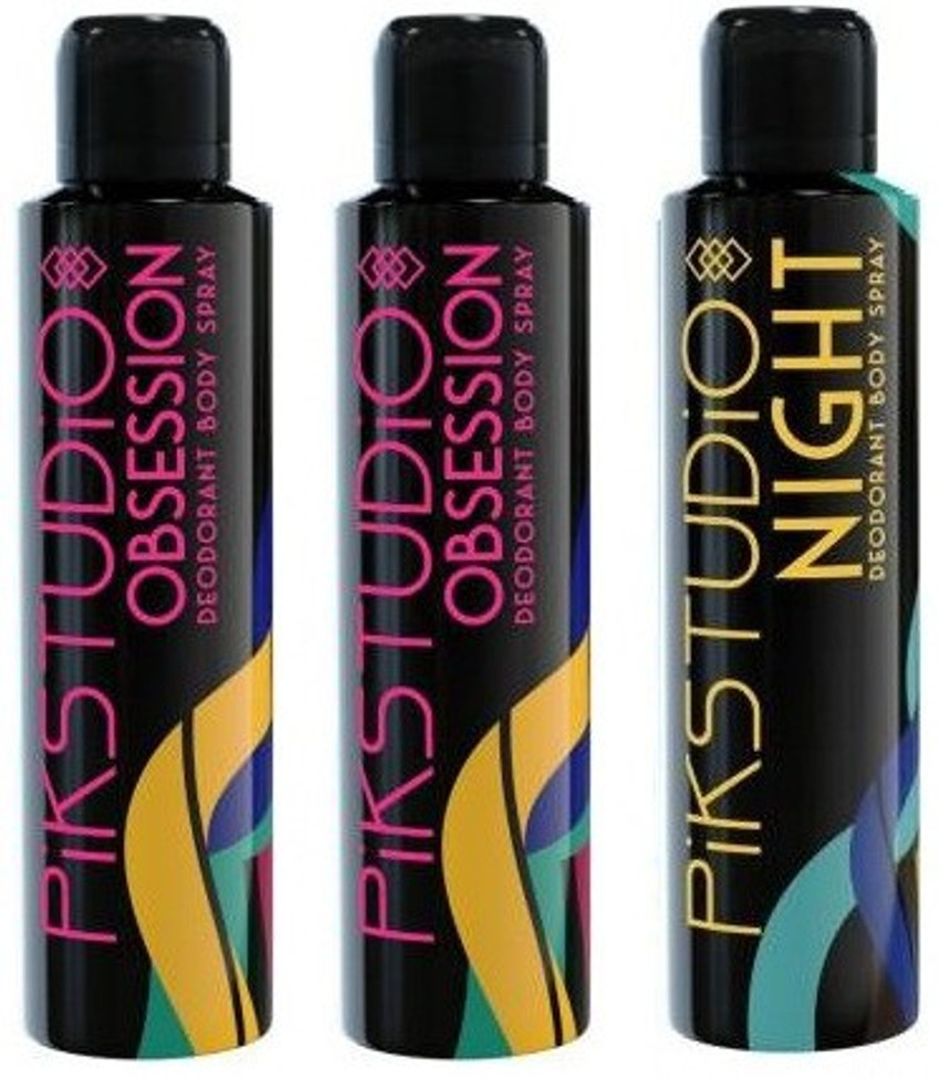PiKSTUDiO 2 OBSESSION 1 NIGHT Deodorant Spray For Men Women